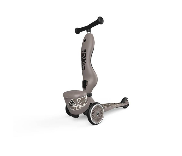 Scoot & Ride Highwaykick 1 Lifestyle Jeździk i hulajnoga 2w1 Brown Lines - 1109673 - zdjęcie 4